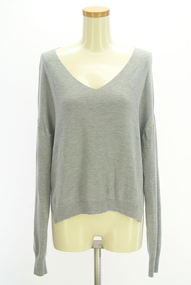 allureville（アルアバイル）の古着「Vネックドロップショルダーニット（ニット）」大画像１へ