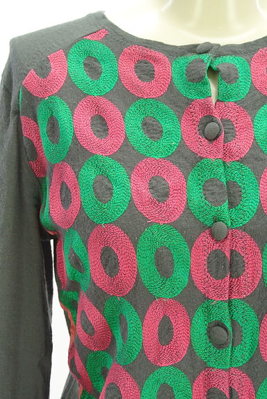 TSUMORI CHISATO（ツモリチサト）の古着「フロント刺繍ニットカーディガン（カーディガン・ボレロ）」大画像４へ