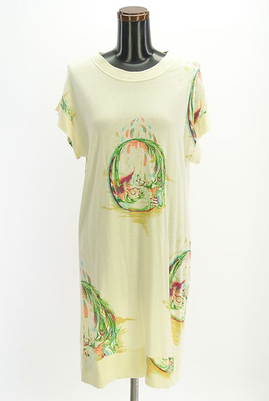TSUMORI CHISATO（ツモリチサト）の古着「フレンチスリーブプリントワンピース（ワンピース・チュニック）」大画像１へ