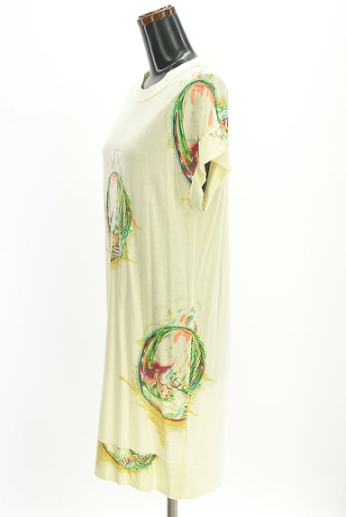 TSUMORI CHISATO（ツモリチサト）の古着「フレンチスリーブプリントワンピース（ワンピース・チュニック）」大画像３へ