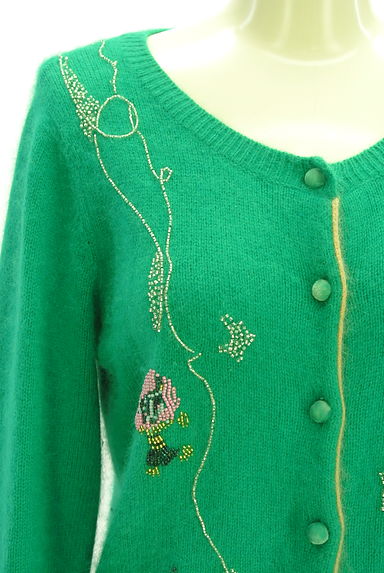 TSUMORI CHISATO（ツモリチサト）の古着「ビーズ刺繍アンゴラ混ニットカーディガン（カーディガン・ボレロ）」大画像４へ
