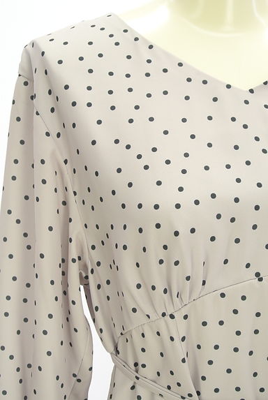 PROPORTION BODY DRESSING（プロポーションボディ ドレッシング）の古着「ドット柄ロングワンピース（ワンピース・チュニック）」大画像４へ