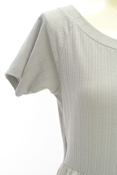 PROPORTION BODY DRESSING（プロポーションボディ ドレッシング）の古着「異素材切替ドットチュールロングワンピース（ワンピース・チュニック）」大画像４へ