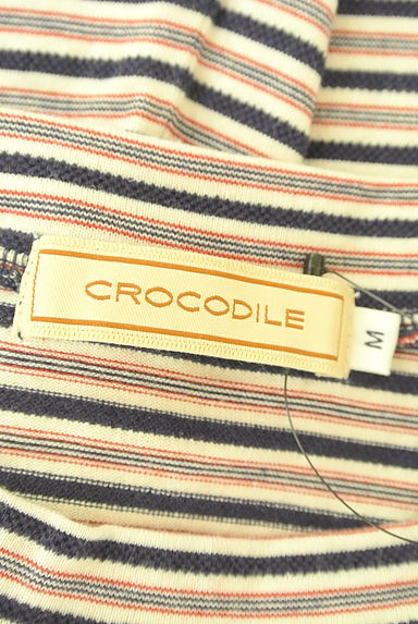 Crocodile（クロコダイル）の古着「マルチボーダーモックネックカットソー（カットソー・プルオーバー）」大画像６へ
