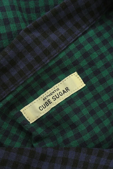 CUBE SUGAR（キューブシュガー）の古着「配色チェック柄シャツ（カジュアルシャツ）」大画像６へ