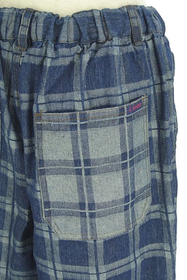 CUBE SUGAR（キューブシュガー）の古着「チェック柄コクーンデニムパンツ（デニムパンツ）」大画像４へ