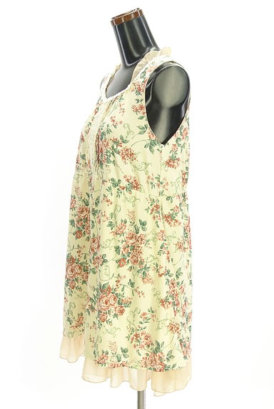 axes femme（アクシーズファム）の古着「花柄膝上フレアワンピース（キャミワンピース）」大画像３へ