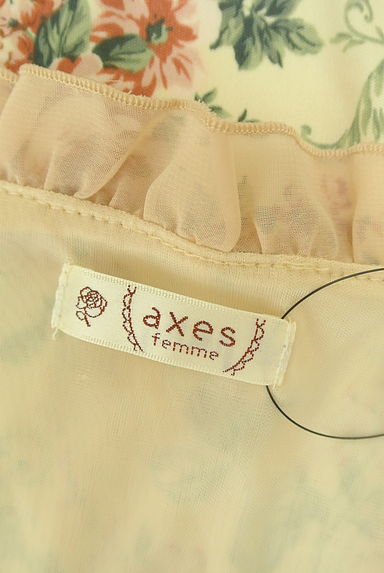 axes femme（アクシーズファム）の古着「花柄膝上フレアワンピース（キャミワンピース）」大画像６へ
