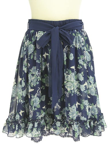 axes femme（アクシーズファム）の古着「ベルト付き花柄シフォンスカート（スカート）」大画像１へ