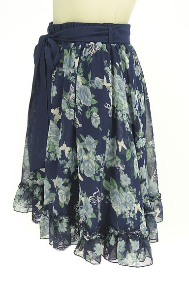axes femme（アクシーズファム）の古着「ベルト付き花柄シフォンスカート（スカート）」大画像３へ