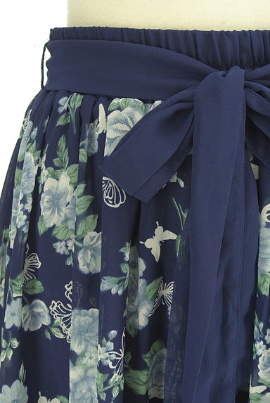 axes femme（アクシーズファム）の古着「ベルト付き花柄シフォンスカート（スカート）」大画像４へ
