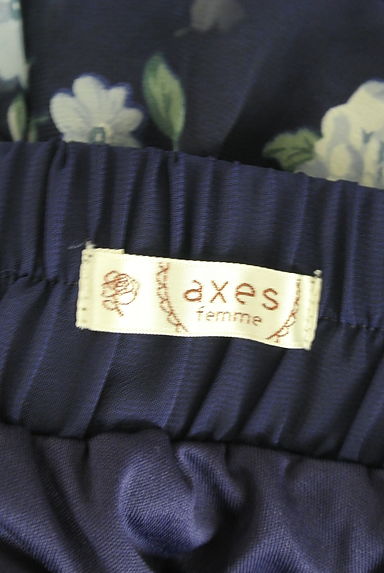 axes femme（アクシーズファム）の古着「ベルト付き花柄シフォンスカート（スカート）」大画像６へ
