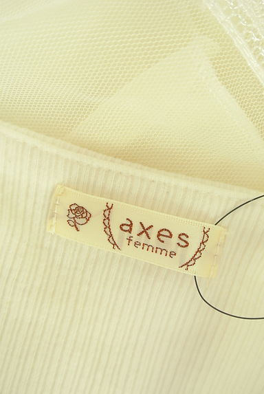 axes femme（アクシーズファム）の古着「花刺繍入りリブカットソー（カットソー・プルオーバー）」大画像６へ