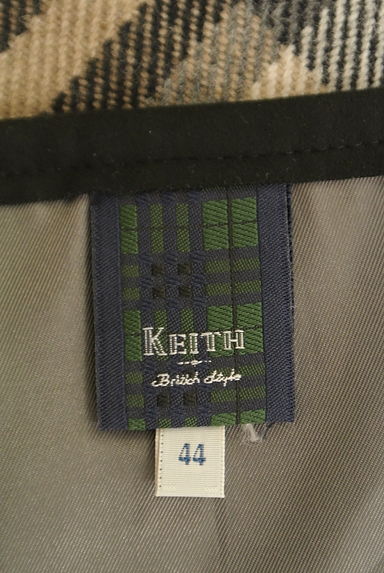 KEITH（キース）の古着「チェック柄膝下ウール混スカート（スカート）」大画像６へ