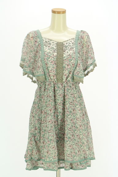 axes femme（アクシーズファム）の古着「花柄膝上シフォンワンピース（ワンピース・チュニック）」大画像１へ