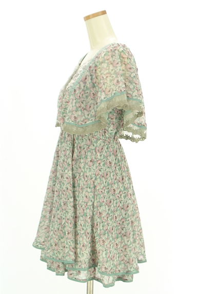 axes femme（アクシーズファム）の古着「花柄膝上シフォンワンピース（ワンピース・チュニック）」大画像３へ