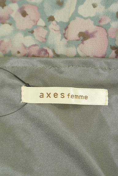 axes femme（アクシーズファム）の古着「花柄膝上シフォンワンピース（ワンピース・チュニック）」大画像６へ