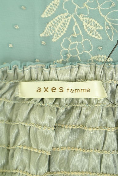 axes femme（アクシーズファム）の古着「花柄刺繍膝上シフォンワンピース（ワンピース・チュニック）」大画像６へ