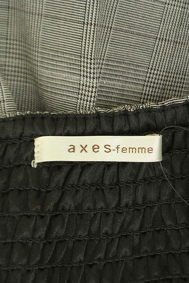 axes femme（アクシーズファム）の古着「イレギュラーヘム膝丈チェックワンピース（キャミワンピース）」大画像６へ