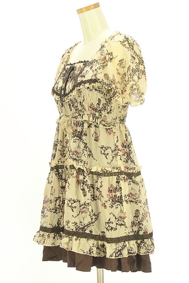 axes femme（アクシーズファム）の古着「プリントシフォン膝上フレアワンピース（ワンピース・チュニック）」大画像３へ