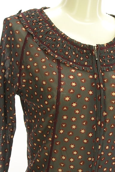 HIROKO KOSHINO（ヒロココシノ）の古着「HIROKO KOSHINO TRUNK ダブルジップシアーカーデ（カーディガン・ボレロ）」大画像４へ