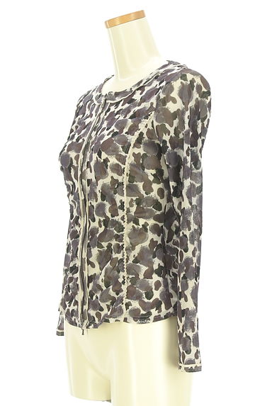 HIROKO KOSHINO（ヒロココシノ）の古着「HIROKO KOSHINO TRUNK ダブルジップシアーカーデ（カーディガン・ボレロ）」大画像３へ