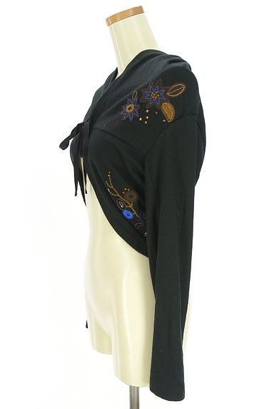 HIROKO KOSHINO（ヒロココシノ）の古着「HIROKO KOSHINO TRUNK 刺繍カーディガン（カーディガン・ボレロ）」大画像３へ