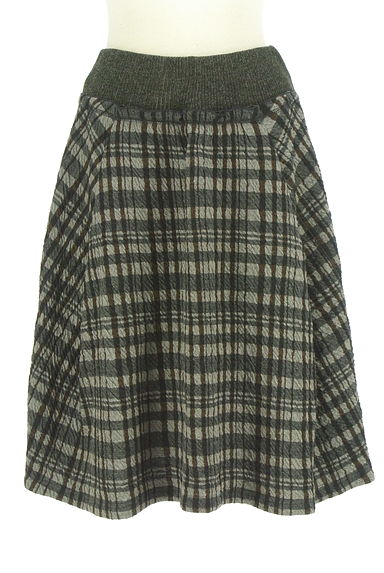 HIROKO KOSHINO（ヒロココシノ）の古着「HIROKO KOSHINO TRUNK チェックニットスカート（スカート）」大画像１へ