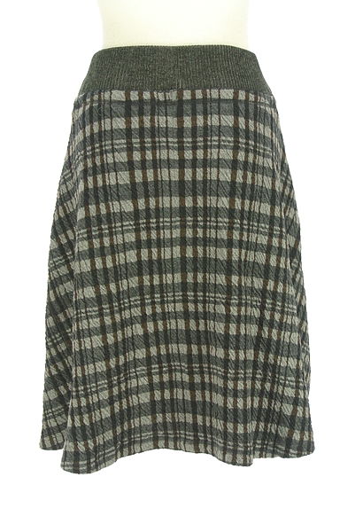 HIROKO KOSHINO（ヒロココシノ）の古着「HIROKO KOSHINO TRUNK チェックニットスカート（スカート）」大画像２へ