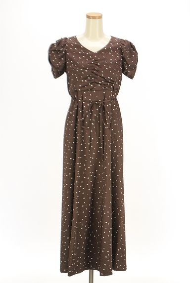 PROPORTION BODY DRESSING（プロポーションボディ ドレッシング）の古着「ドット柄ロングワンピース（ワンピース・チュニック）」大画像１へ