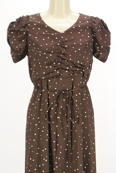 PROPORTION BODY DRESSING（プロポーションボディ ドレッシング）の古着「ドット柄ロングワンピース（ワンピース・チュニック）」大画像４へ
