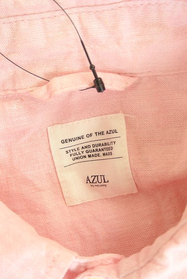 AZUL BY MOUSSY（アズールバイマウジー）の古着「コットンリネンラウンドヘムシャツ（カジュアルシャツ）」大画像６へ