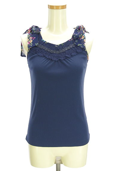 axes femme（アクシーズファム）の古着「花柄リボンタンクトップ（カットソー・プルオーバー）」大画像１へ