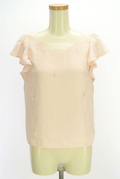 PROPORTION BODY DRESSING（プロポーションボディ ドレッシング）の古着「クリアラインストーン付きシフォンブラウス（カットソー・プルオーバー）」大画像１へ