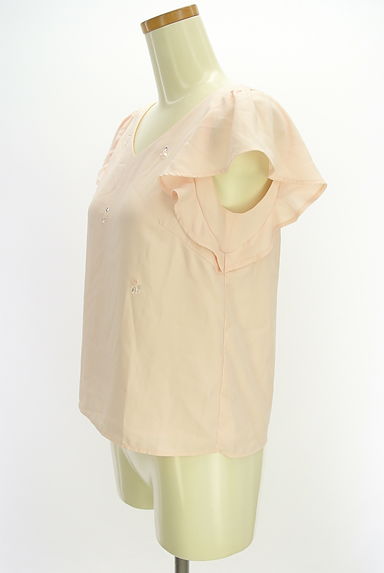 PROPORTION BODY DRESSING（プロポーションボディ ドレッシング）の古着「クリアラインストーン付きシフォンブラウス（カットソー・プルオーバー）」大画像３へ