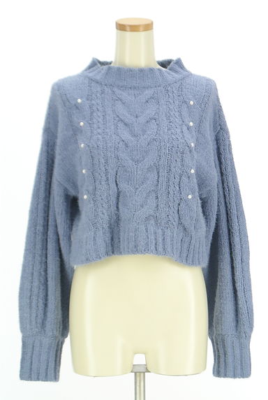 axes femme（アクシーズファム）の古着「パール付きケーブルニット（セーター）」大画像１へ