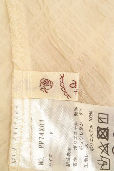 axes femme（アクシーズファム）の古着「チェック柄シアーペプラムブラウス（カットソー・プルオーバー）」大画像６へ