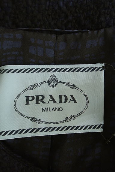 PRADA（プラダ）の古着「ノーカラーニットジャケット（ジャケット）」大画像６へ