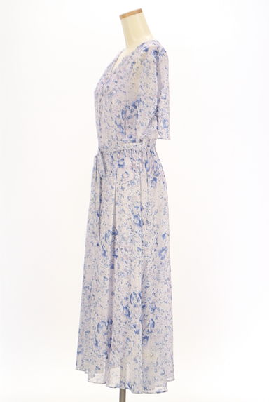 LAISSE PASSE（レッセパッセ）の古着「花柄ロングシフォンワンピース（ワンピース・チュニック）」大画像３へ