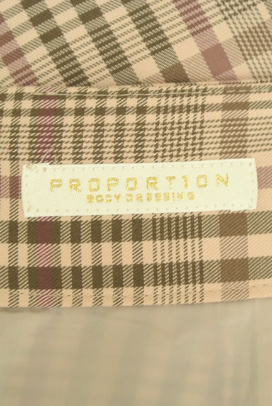 PROPORTION BODY DRESSING（プロポーションボディ ドレッシング）の古着「チェック柄ミモレスカート（ロングスカート・マキシスカート）」大画像６へ