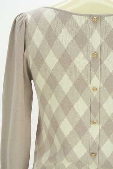 PROPORTION BODY DRESSING（プロポーションボディ ドレッシング）の古着「バックボタンチェックニット（ニット）」大画像４へ