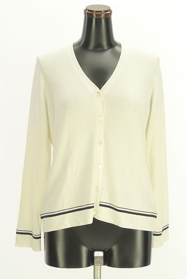 Aquascutum（アクアスキュータム）の古着「ラインニットカーディガン（カーディガン・ボレロ）」大画像１へ