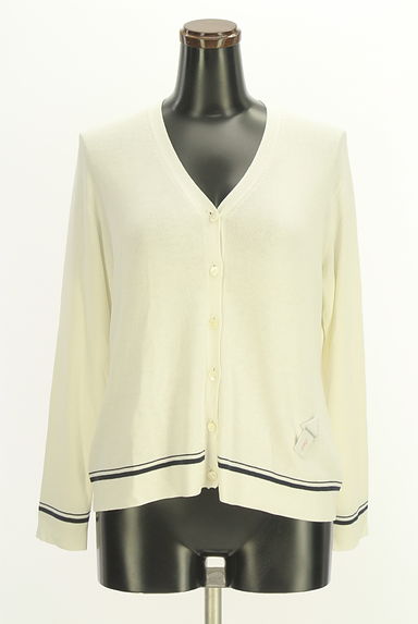 Aquascutum（アクアスキュータム）の古着「ラインニットカーディガン（カーディガン・ボレロ）」大画像４へ
