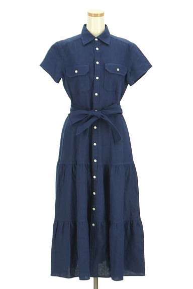 POLO RALPH LAUREN（ポロラルフローレン）の古着「ベルト付きティアードシャツワンピース（ワンピース・チュニック）」大画像１へ