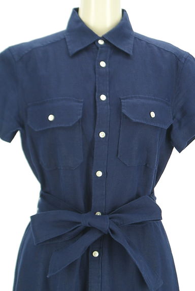 POLO RALPH LAUREN（ポロラルフローレン）の古着「ベルト付きティアードシャツワンピース（ワンピース・チュニック）」大画像４へ