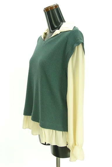 axes femme（アクシーズファム）の古着「レイヤード風トップス（ニット）」大画像３へ