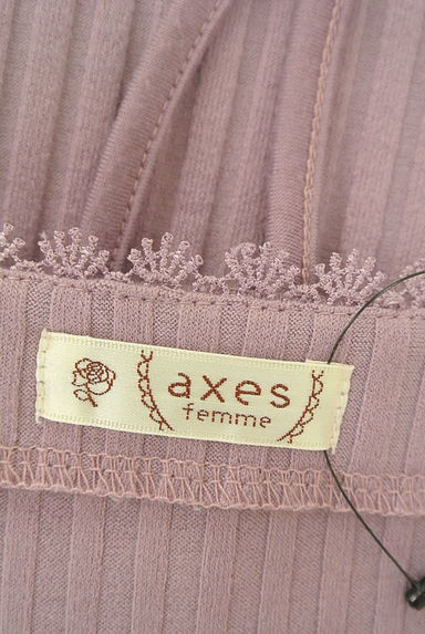 axes femme（アクシーズファム）の古着「花刺繍チュール×リブミニワンピース（ワンピース・チュニック）」大画像６へ