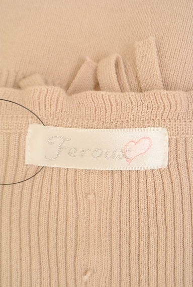 Feroux（フェルゥ）の古着「6分袖フリルリブニット（ニット）」大画像６へ