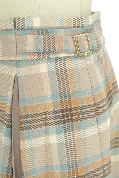 Feroux（フェルゥ）の古着「シフォンプリーツ切替チェックスカート（スカート）」大画像４へ