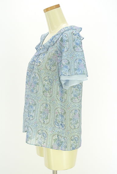 axes femme（アクシーズファム）の古着「フリルカラーシフォンカットソー（カットソー・プルオーバー）」大画像３へ